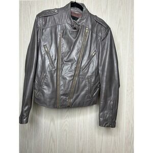 Wilson Suede & Leather Jacket Men's 44 Brown Riding‎ Moto Pockets Double Zipper